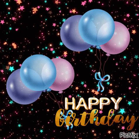 Star Balloon Happy Birthday Animated Quote Pictures Photos And Images