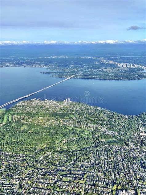 Aerial View Of Seattle Washington Stock Image Image Of Bridge Road