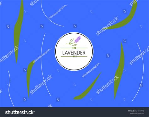 lavender logo blue background vector illustration stock vector royalty free 1614077140