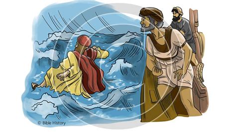 Jonah Thrown Overboard Bible Illustration 72 Dpi 1 Year License