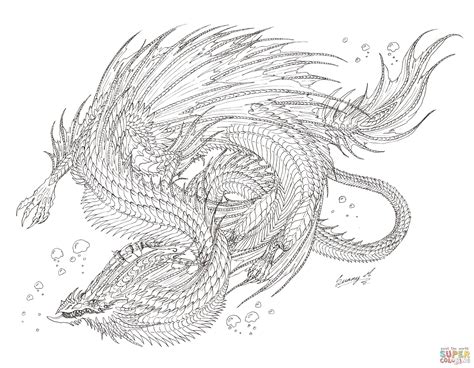 And you can freely use images for your personal blog! Sea Serpent Dragon | Super Coloring