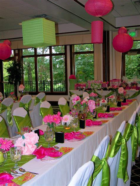 Recent Party In Lime And Green Colors Quince Decorations Green Colors
