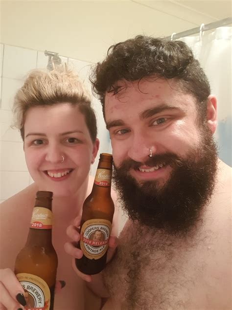 First Shower Beer In The New Shower Been Together For Nearly Five Years And Finally Able To