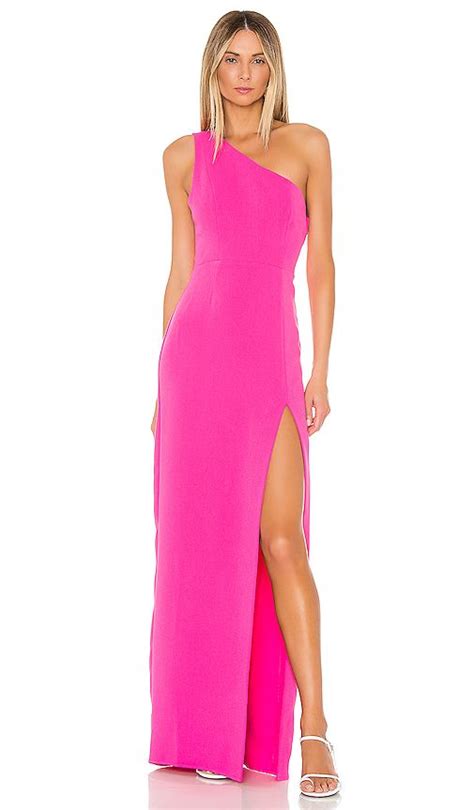 Majorelle Gia Gown In Hot Pink Revolve Pink Dress Short Hot Pink