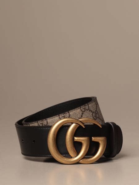 Gucci Belt In Gg Supreme Fabric Black Gucci Belt 400593 92tlt