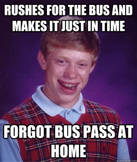 Rushes For The Bus And Makes It Just In Time Forgot Bus Pass At Home