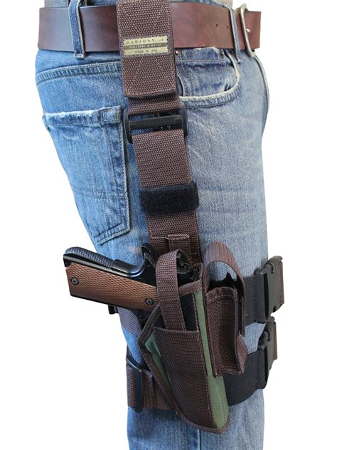 Woodland Green Tactical Leg Holster For Full Size 9mm 40 45 Pistols Barsony Holsters