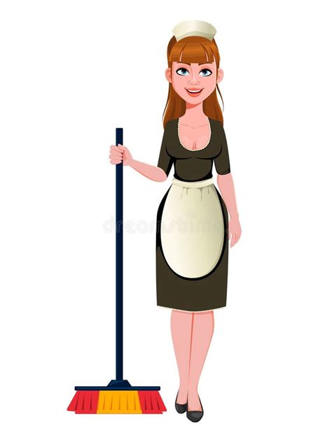Maid Cleaning Lady Cleaning Woman Stock Vector Illustration Of