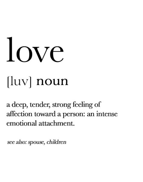 Love Print Love Definition Poster Love Dictionary Print Love Quote