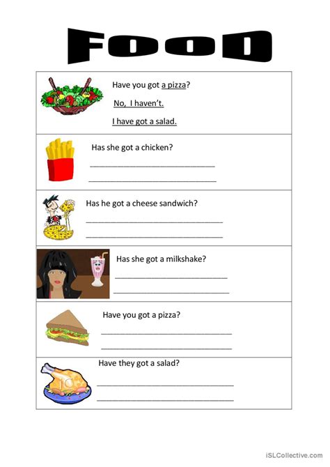 Foods English Esl Worksheets Pdf And Doc