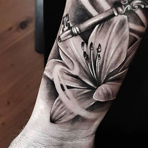 Black Realistic Flower Tattoos Best Tattoo Ideas