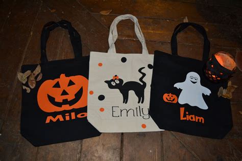 Halloween Canvas Trick Or Treat Bag Heavy Duty Personalized Etsy