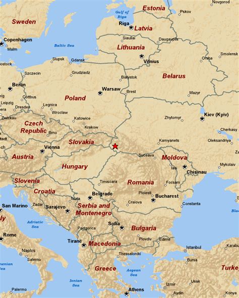 Physical Map Of Eastern Europe Free Printable Maps Images And Photos