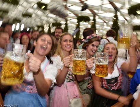 Oktoberfest Crowds In Good Spirits As Munich Event Begins Daily Mail Online