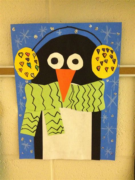 1st Grade Penguins Christmas Art Projects Winter Art Projects Art