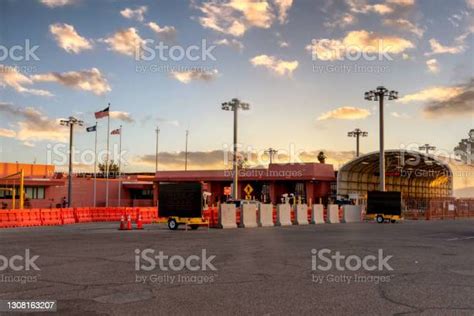 Usa And Mexico Border Crossing At Lukeville Arizona And Sonoyta Sonora