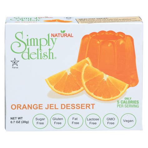 simply delish natural jel dessert orange 1 6 oz case of 6 sugar