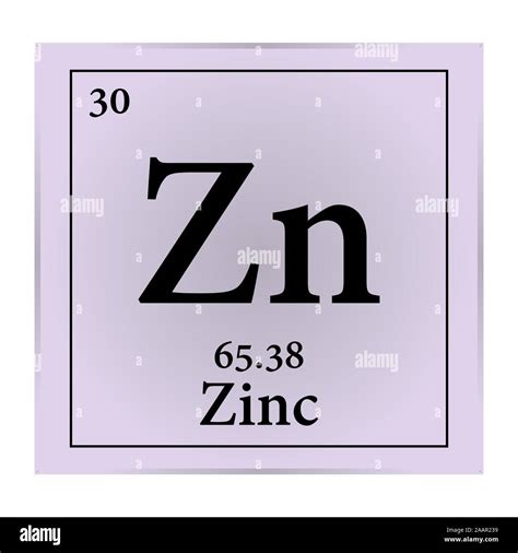 Zinc Periodic Table Of The Elements Vector Illustration Eps 10 Stock