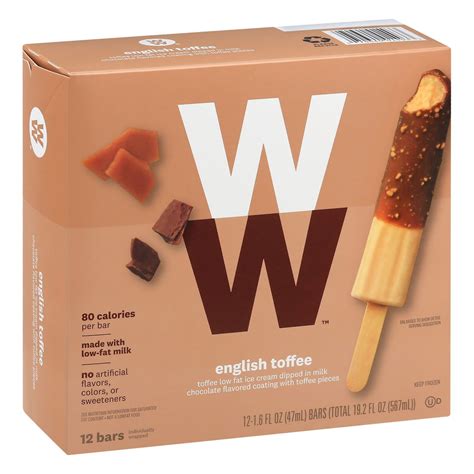 Weight Watchers English Toffee Ice Cream Bars Shop Bars Pops At H E B