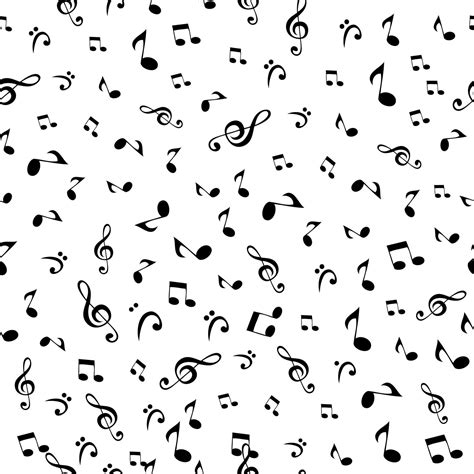 Abstract Music Notes Seamless Pattern Background Vector Illustration