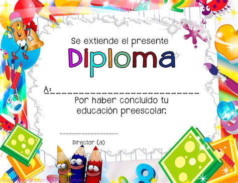 Diplomas Infantiles Para Imprimir Y Rellenar Diplomas De The Best