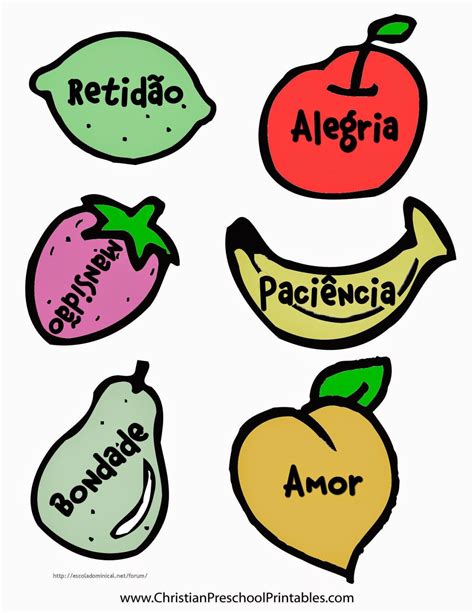 Fruto Do Espírito Para Imprimir