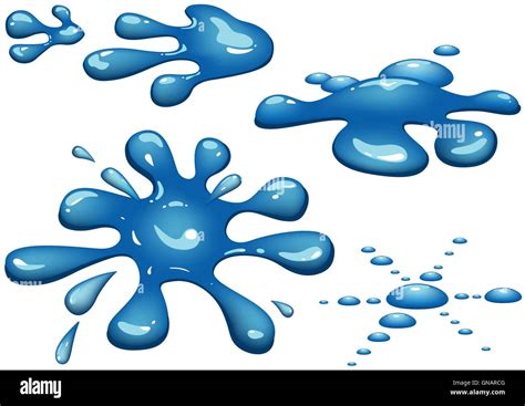 Blue Water Splash Stock Vector Image And Art Alamy