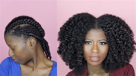 How To Achieve Big Hair With 4 Cornrows 4a4b4c Natural