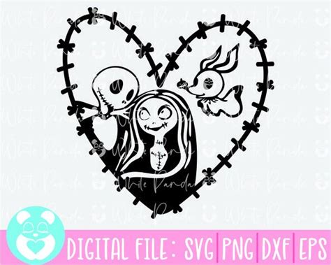 Jack And Sally Love Svgsally Svgthe Nightmare Before Etsy