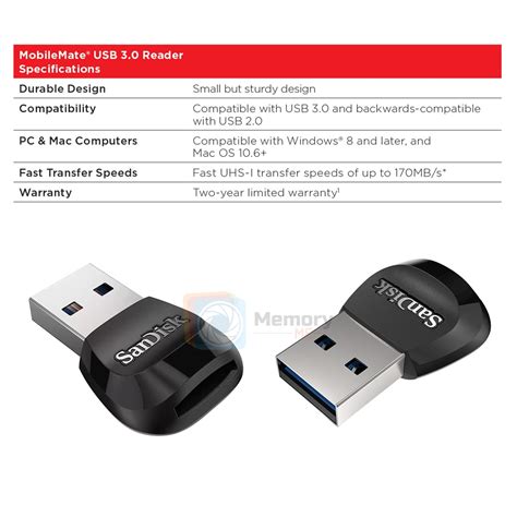 Sandisk Mobilemate Card Reader Microsd Usb Sddr B Gn Nn