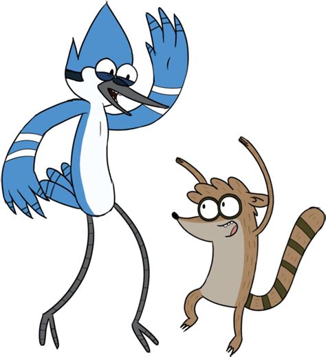 Regular Show Mordecai And Rigby Having Fun Mordecai And Rigby Clipart