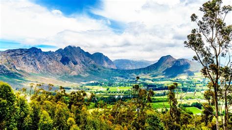 Franschhoek Valley In The Western Cape Province Of South Africa With