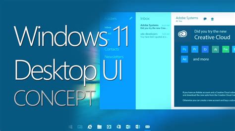 Windows 11 Desktop User Interface Concept Youtube