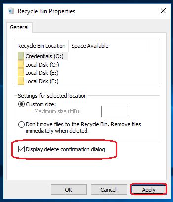 How To Enable Delete Confirmation Dialog In Windows