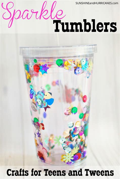 Crafts For Tweens Sparkle Tumblers