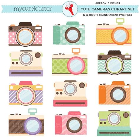 Cute Cameras Clipart Set Clip Art Set Of Cameras Photography