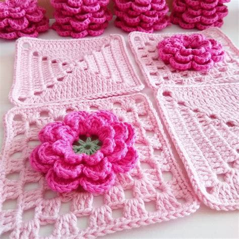 Crochet Granny Square Rose Step By Step Tutorial By Albevna H Kelmotiv