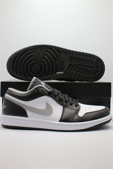 Nike Air Jordan 1 Low Black White Grey Shadow 2021 553558 040 Mens