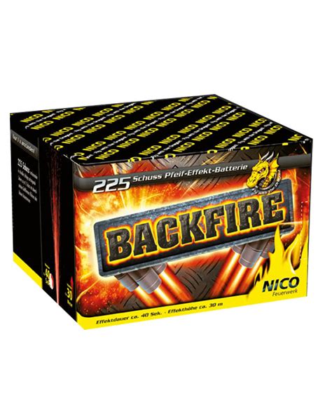 Backfire Batteriefeuerwerk 225 Schuss Silvester Feuerwerk Horror