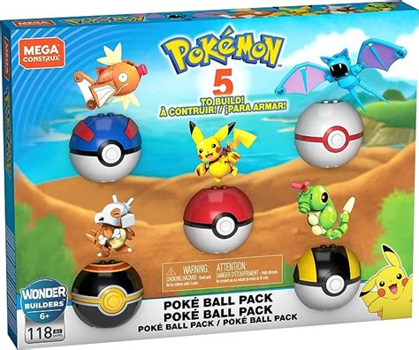 Mega Construx Pokemon Poke Ball Pack Building Set Amazones Juguetes