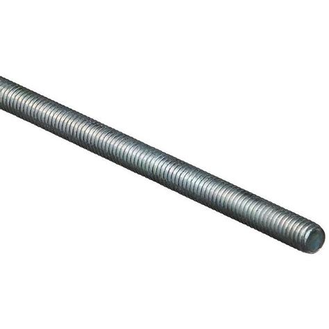 Stanley Threaded Rod 51618 Thread 36 In L A Grade Steel Zinc Unc
