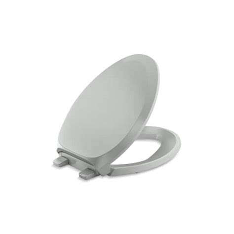 Kohler French Curve Elongated Closed Front Toilet Seat In Ice Grey 4713