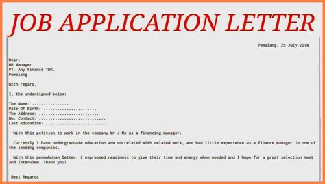 The application cover letter is a tool used to sell you as a job seeker. 8+ application letter for job in company | Company Letterhead
