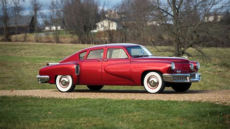 壁紙，1920x1080，复古，1948 Tucker Sedan，红色，金屬漆，汽车，下载，照片
