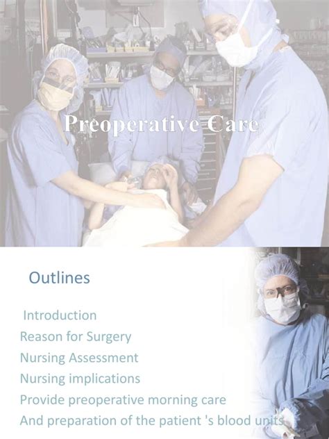 Preoperative Care Surgery Patient