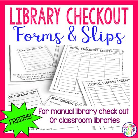 Library Check Out System School Librarian Classroom Library Checkout