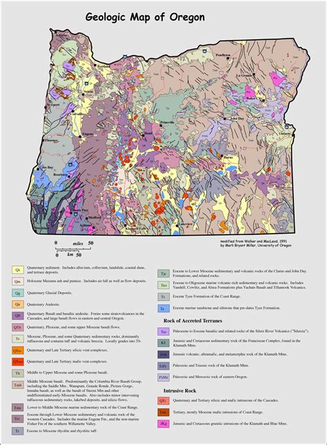 Geologic Map Oregon Oregon Geology Geology Of Oregon Earth Science