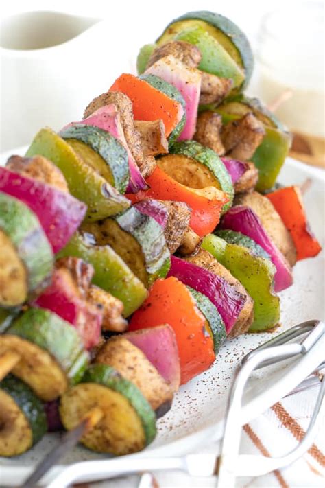 Veggie Kabobs Marinated And Grilled Plantwell