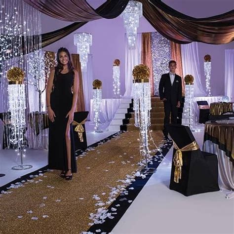 Diamonds And Gold Complete Prom Theme Prom Decor Black And Gold