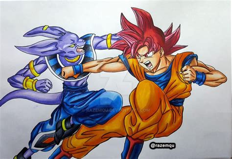 Dragon ball gt dragon ball z shirt akira pawer rangers manga dragon ball drawing dbz characters dragon ball super | tumblr. Beerus vs Super Saiyan God Goku |Dragonball Super| by ...